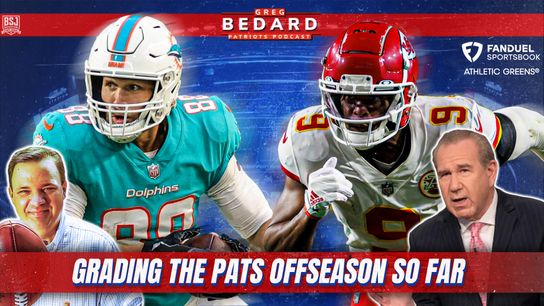 .@FDSportsbook Podcast & Video: Bedard Patriots Pod - Offseason so far and Greg Cosell taken at BSJ Headquarters. Photo by (Getty Images)